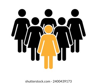 Symbol, icon of women. Vector file.