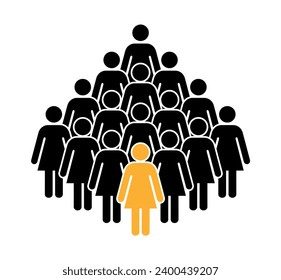Symbol, icon of women. Vector file.