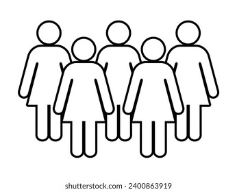 Symbol, icon of women. Vector file.