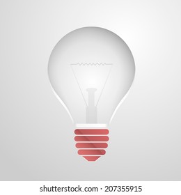 Symbol of the idea of the bulb. vector illustration