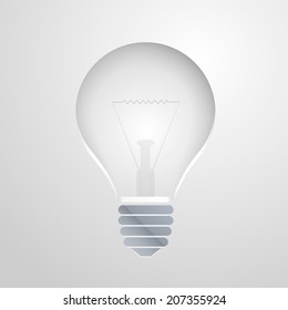 Symbol of the idea of the bulb. vector illustration