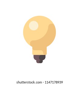 Symbol of idea, light bulb icon
