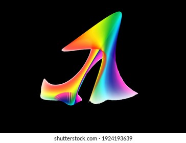 symbol illustration with beautiful color abstract letters