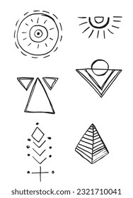 Imagen de ilustración de símbolo. 
Dibujo manual de imágenes de símbolo. 
Simple y lindo logo original.
Ilustración vectorial dibujada a mano para afiches, tarjetas, camisetas.
