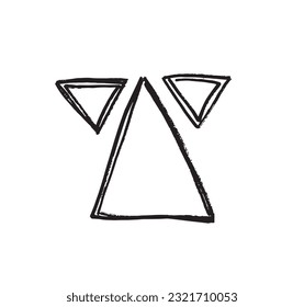 Imagen de ilustración de símbolo. 
Dibujo manual de imágenes de símbolo. 
Simple y lindo logo original.
Ilustración vectorial dibujada a mano para afiches, tarjetas, camisetas.