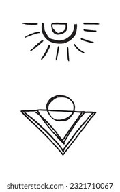 Symbol illustration image. 
Hand drawn image artwork of symbol. 
Simple cute original logo.
Hand drawn vector illustration for posters, cards, t-shirts.