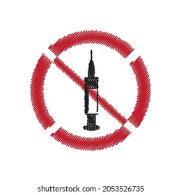 symbol illustration no drugs, the vector can be used for the web, news, poster, and etc