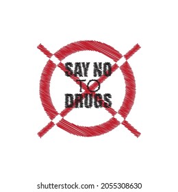 symbol illustration no drugs, the vector can be used for the web, news, poster, and etc