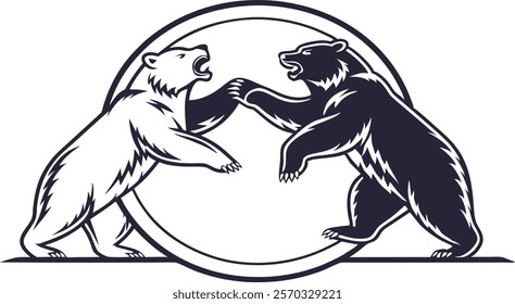 symbol, illustration, vector, design, isolated, black, wildlife, graphic, icon, animal, wild, background, logo, sign, nature, mammal, mascot, emblem, grizzly, cartoon, print, face, abstract, retro