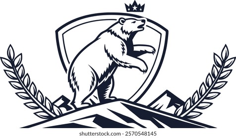 symbol, illustration, vector, design, isolated, black, wildlife, graphic, icon, animal, wild, background, logo, sign, nature, mammal, mascot, emblem, grizzly, cartoon, print, face, abstract 