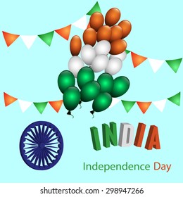 Symbol of India. Vector illustration for Indian  Independence Day.