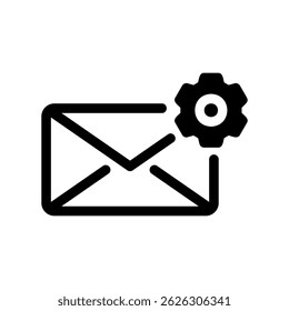 Símbolo que indica la configuración del correo electrónico o la funcionalidad de procesamiento de mensajes
