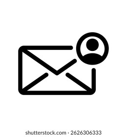 Símbolo que indica uma mensagem de um contato ou remetente individual específico