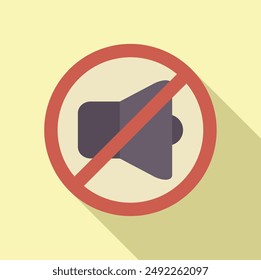 Symbol indicating silence, banning loud noises and encouraging quiet