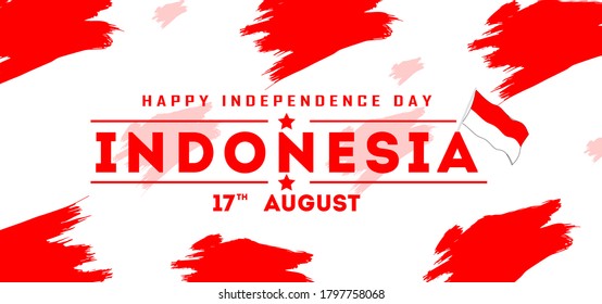 symbol of indonesia independence day with red and white colour