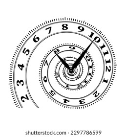 Symbol infinite time spiral vector illustration