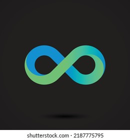 Symbol of infinity art info. Vector illustration.