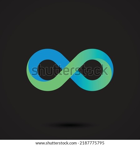 Symbol of infinity art info. Vector illustration.