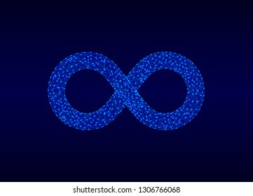 Symbol of infinity Electronic sign. Vector Illustration