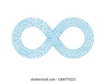 Symbol of infinity Electronic sign. Vector Illustration