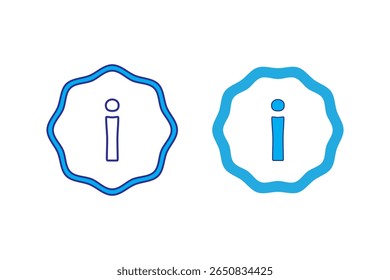 Símbolo de design de ícone de informações.