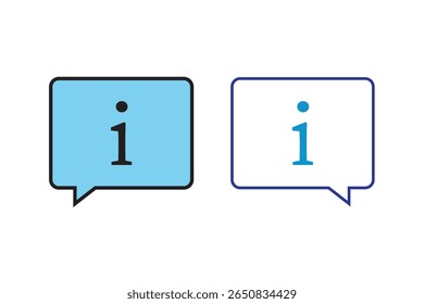 Símbolo de design de ícone de informações.