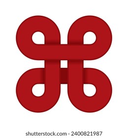 Symbol, infographic in red with crossroad in red. Isolated. Vector illustration.