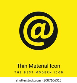 At Symbol Inside A Circle minimal bright yellow material icon