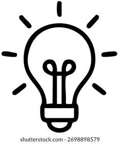 Símbolo de inspiración e inteligencia para el pensamiento creativo