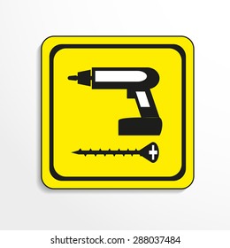 Symbol. Installation works. Vector icon.