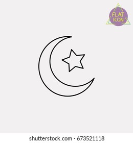 Symbol of Islam line icon