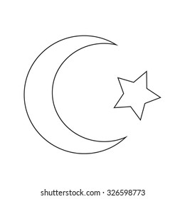 Symbol of Islam Star crescent icon