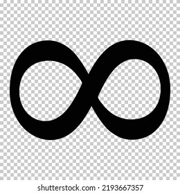 İnfinity symbol isolated on transparent background. Universal symbols and signs series. 