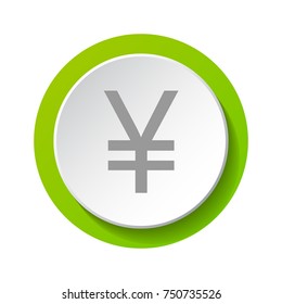 Symbol of Japanese currency (yen) - 3d icon. Vector. 