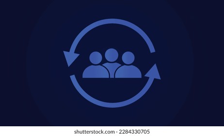 A symbol of a joint family members vector illustration background.