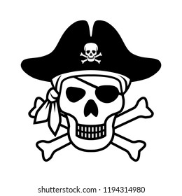 Symbol Jolly Roger Icon Pirate Skull Stock Vector (Royalty Free ...