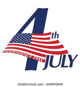 Symbol of July 4, Independence Day. Vector illustration