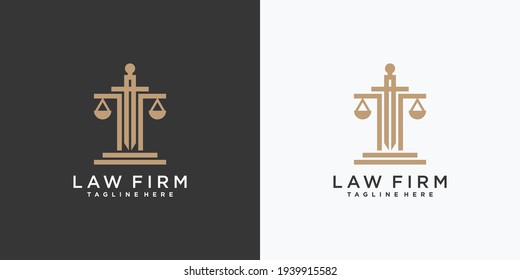 Symbol of justice law with creative concept. law firm, law office, attorney services