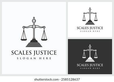 Symbol Of Justice logo vetor, Illustration Vector Graphic of Scale Justice icon