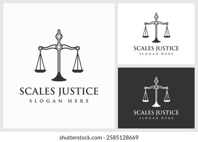 Symbol Of Justice logo vetor, Illustration Vector Graphic of Scale Justice icon