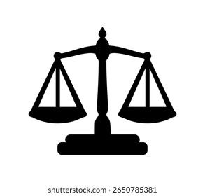 símbolo da escala de justiça em fundo branco