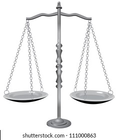 Symbol of justice - the scales. Vector illustration.