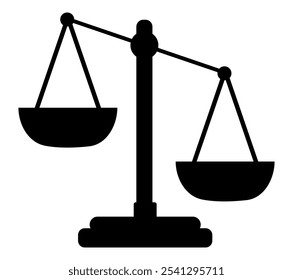 symbol of justice scales in white background 