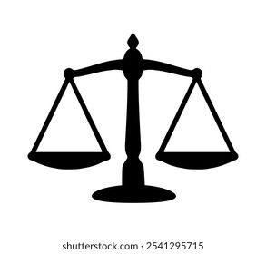 symbol of justice scales in white background 