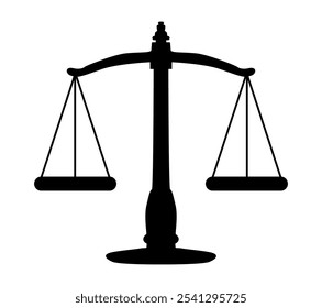 symbol of justice scales in white background 