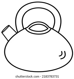 Símbolo de un hervidor para hacer café o té, contorno negro