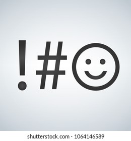 symbol key for Keyboard icon. vector illustration isolated on modern background.