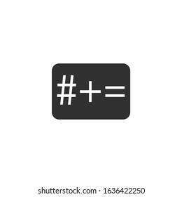 Symbol keyboard key. Stock Vector illustration isolated on white background.