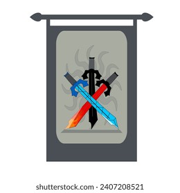 A symbol of the kingdom, there are 3 swords, each with a different shape.