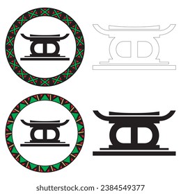 Symbol For Kwanzaa Principle Of Kujichagulia Vector Illustration